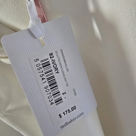 NWT Ted Baker London Kelliss Sculpted Bow Sleeveless Top - Picture 6 of 6